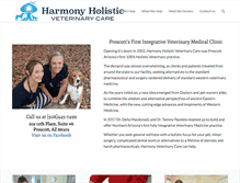 Tablet Screenshot of harmonyvetcare.com